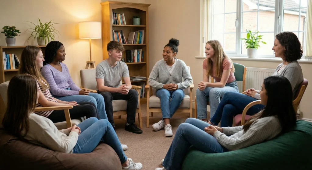Group therapy for teen anxiety